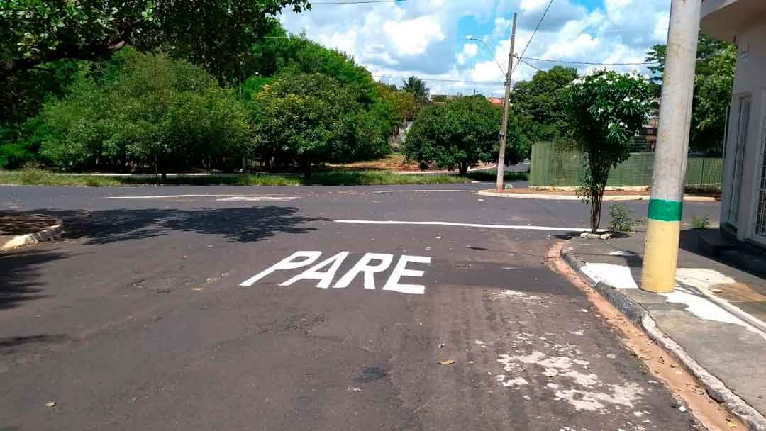 Ruas Do Jd. Procópio Recebem Renovação Da Pintura De Solo