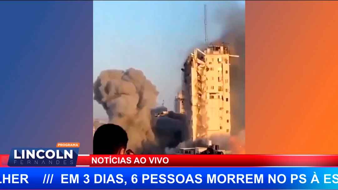 Imagens Impressionantes! Israel Bombardeia Prédio De Tv Do Hamás