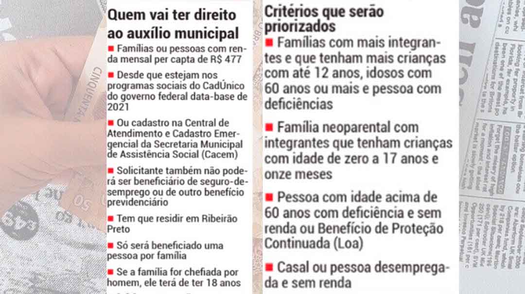 Saiba Quem Pode Receber O Auxílio Emergencial Municipal Em Ribeirão Preto