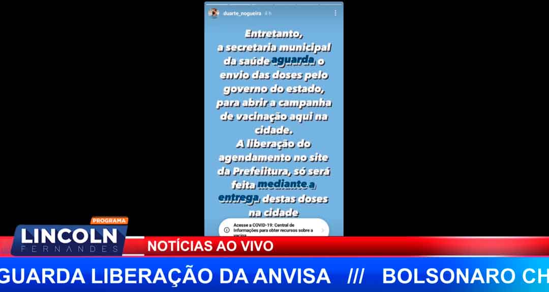 Prefeito E Secretaria De Saúde Falam Linuas Diferentes Sobre Vacina