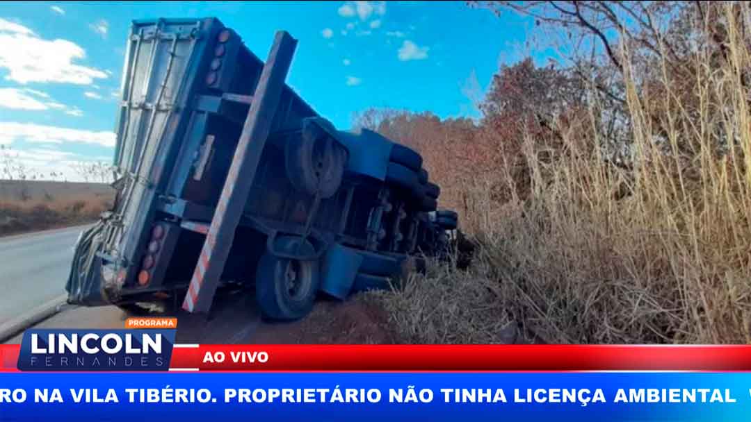 Caminhão Carregado Com Leite Tomba Na Rodovia Cunha Bueno Em Luís Antônio