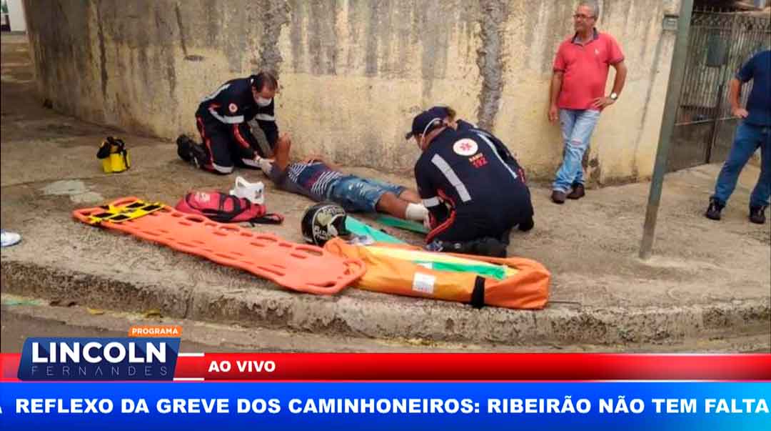 Um Motociclista De 19 Anos  Ficou Ferido Ao Se Envolver Em Um Acidente De Trânsito No Jardim Cruzeiro