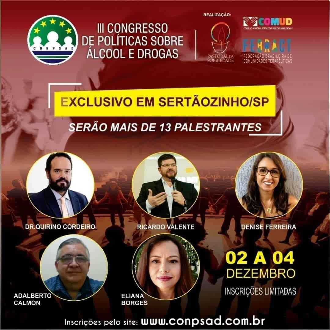 Congresso De Políticas Sobre Álcool E Drogas Acontece Nesta Semana Em Sertãozinho