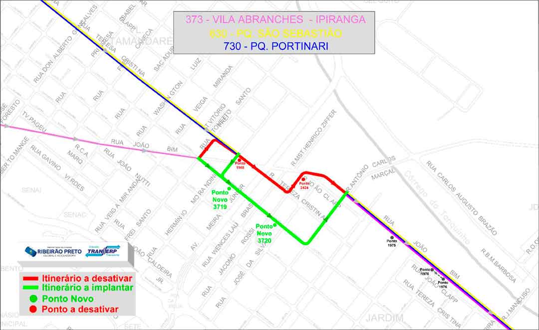 Transerp Altera Trajeto De Três Linhas De Ônibus A Partir De Domingo, Dia 28