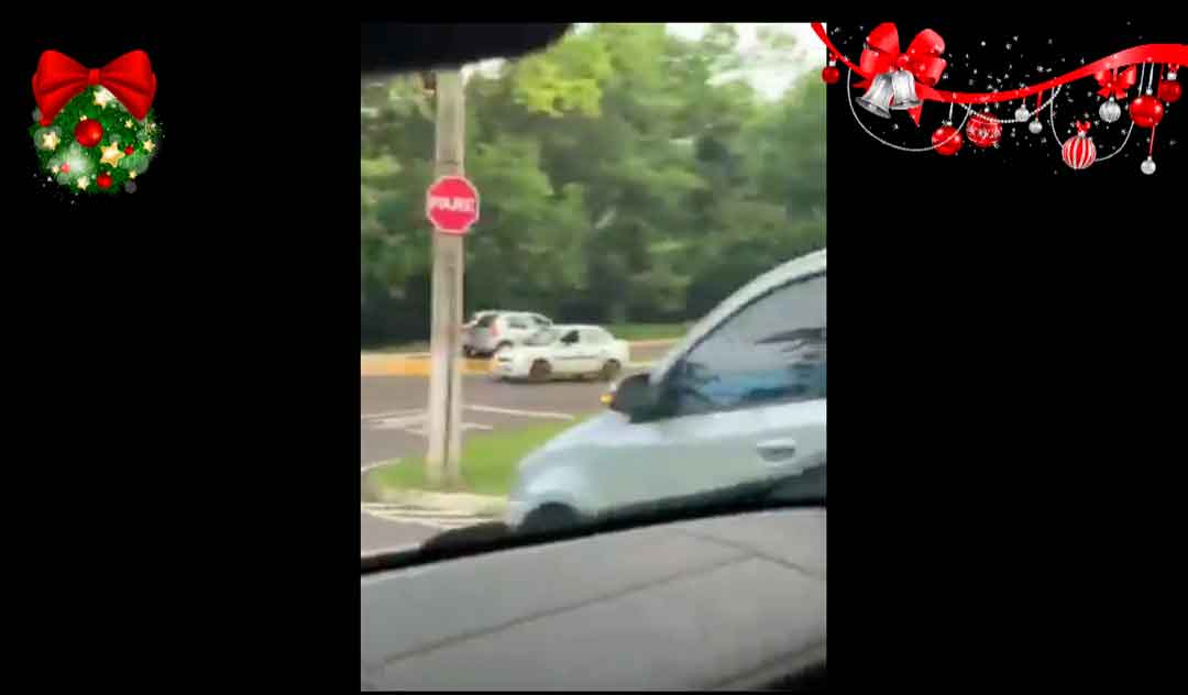 Carro Anda Bom Trecho De Marcha À Ré Em Avenida Movimentada De Franca-Sp