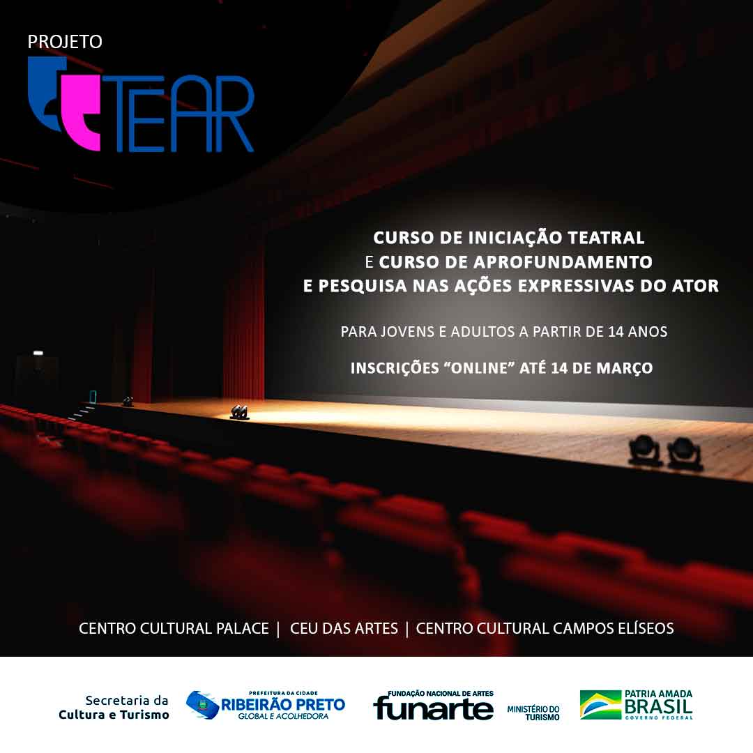 Projeto Tear Abre Inscrições Para Cursos Gratuitos De Teatro