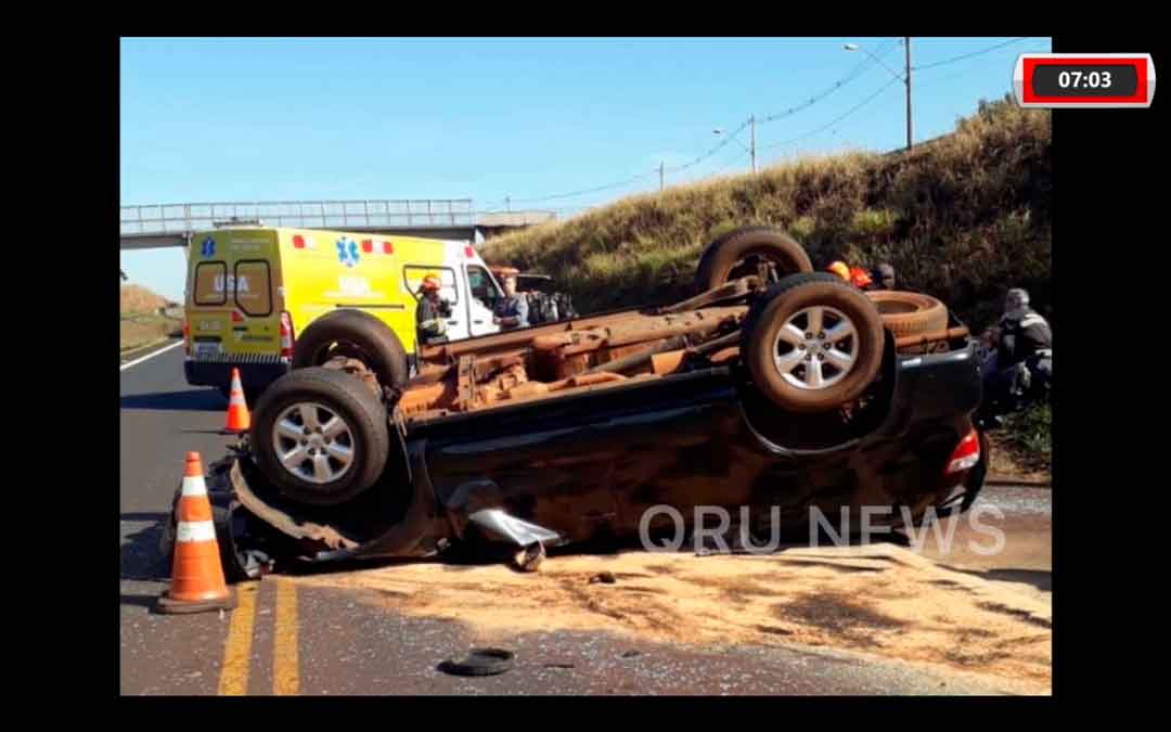 Motorista Fica Ferida Em Acidente Na Rodovia Abraão Assed, Em Ribeirão Preto