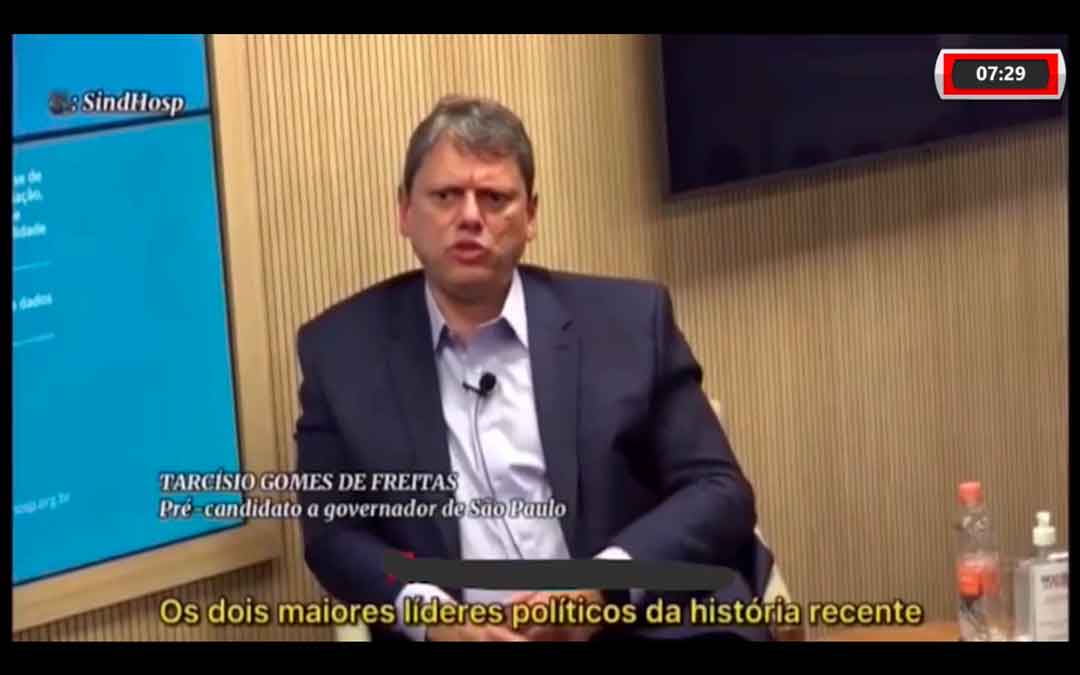 Tarcísio Compara Bolsonaro E Lula Como Maiores Líderes Políticos Da História Recente