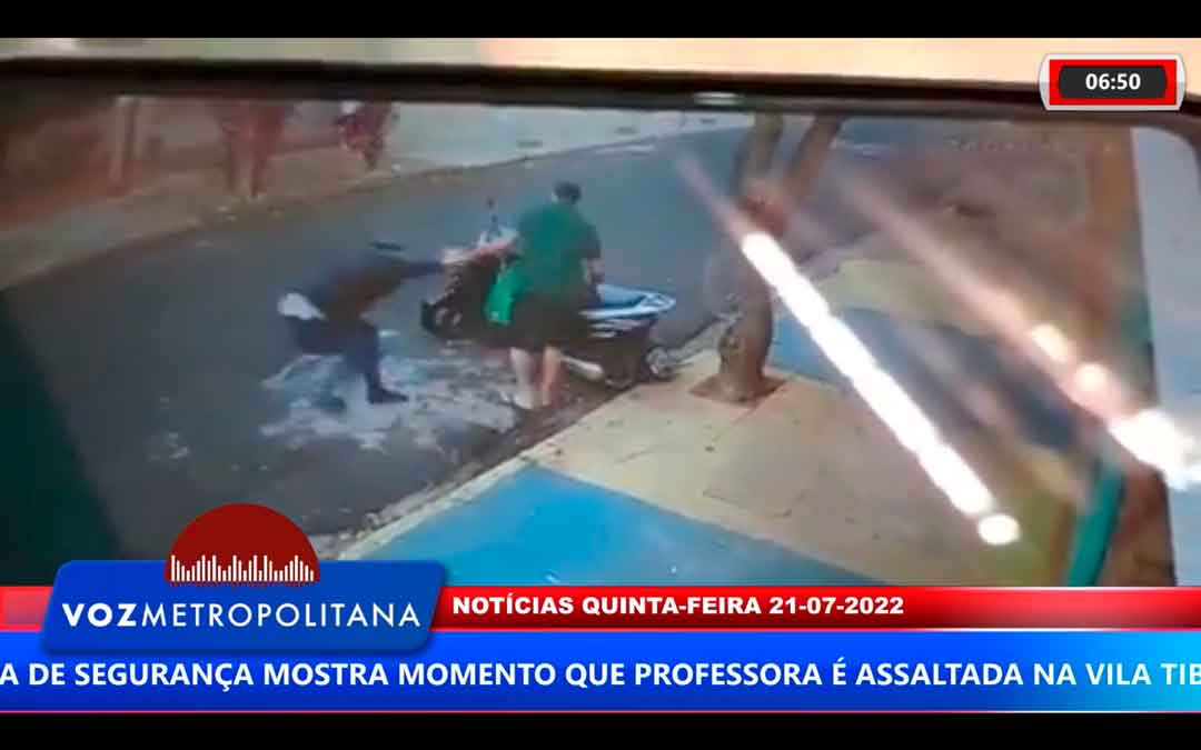 Câmera De Segurança Mostra Momento Que Professora É Assaltada Na Vila Tibério