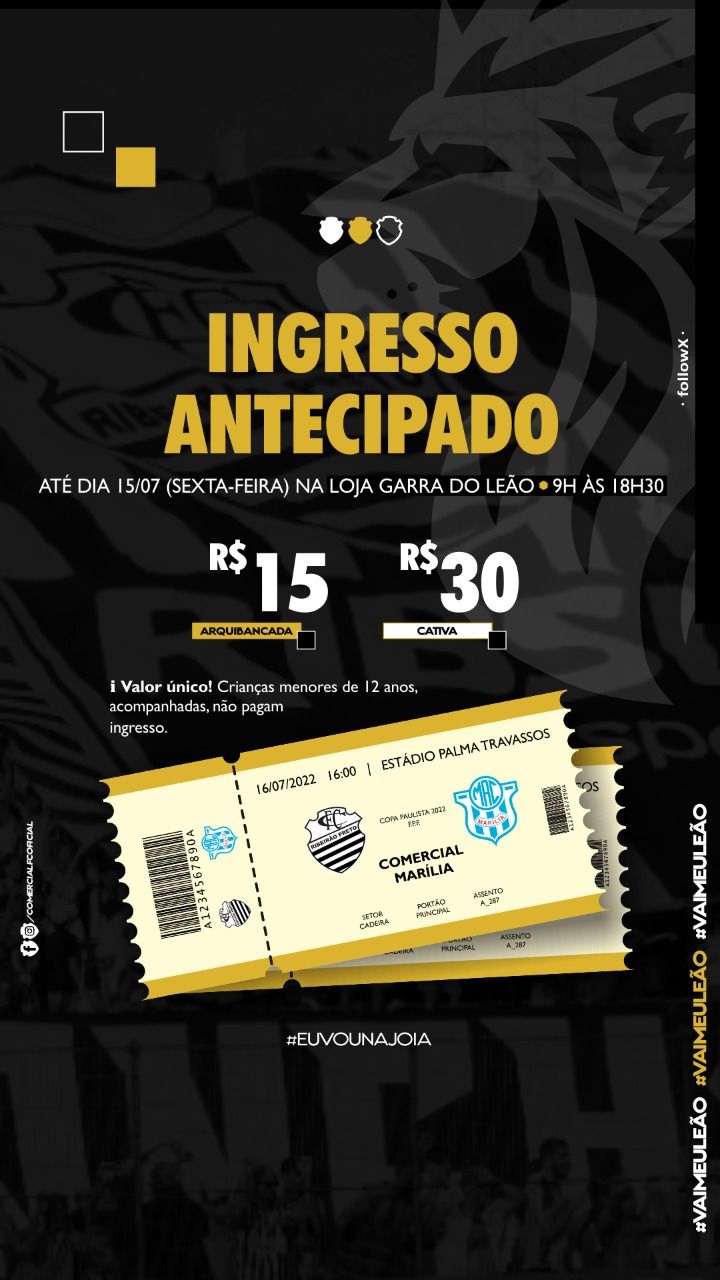 Comercial Convoca Torcida Com Promoção De Ingressos