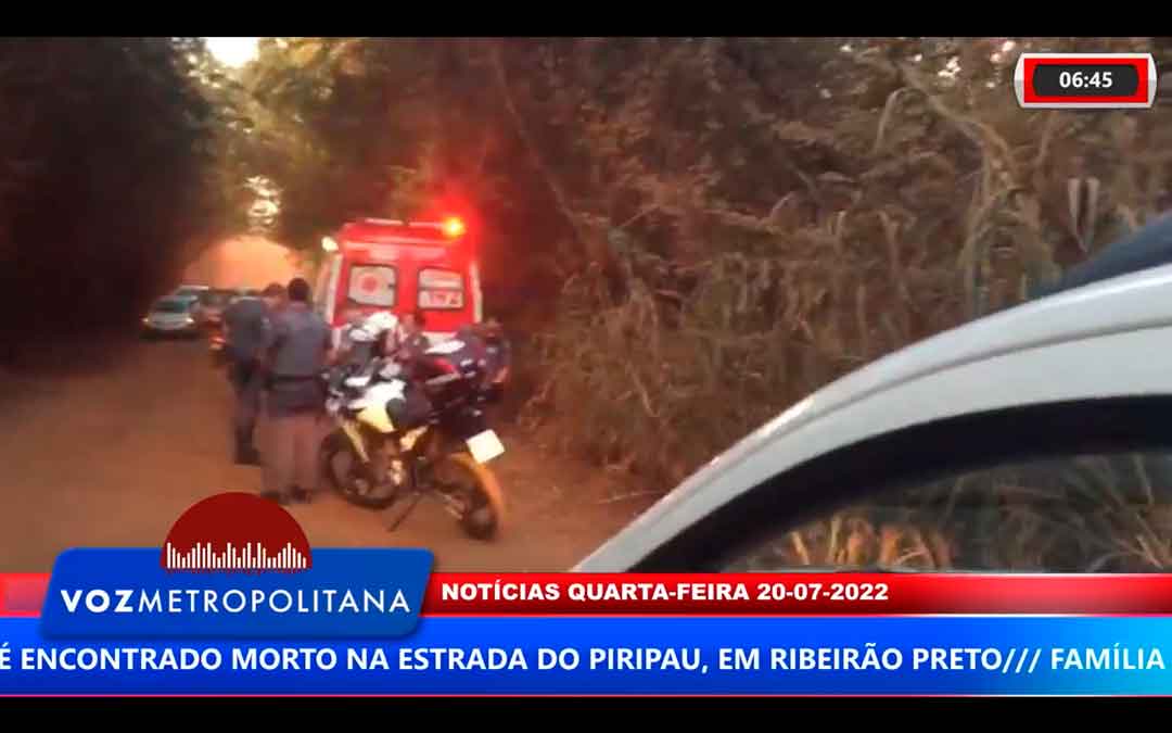 Homem É Encontrado Morto Na Estrada Do Piripau, Em Ribeirão Preto