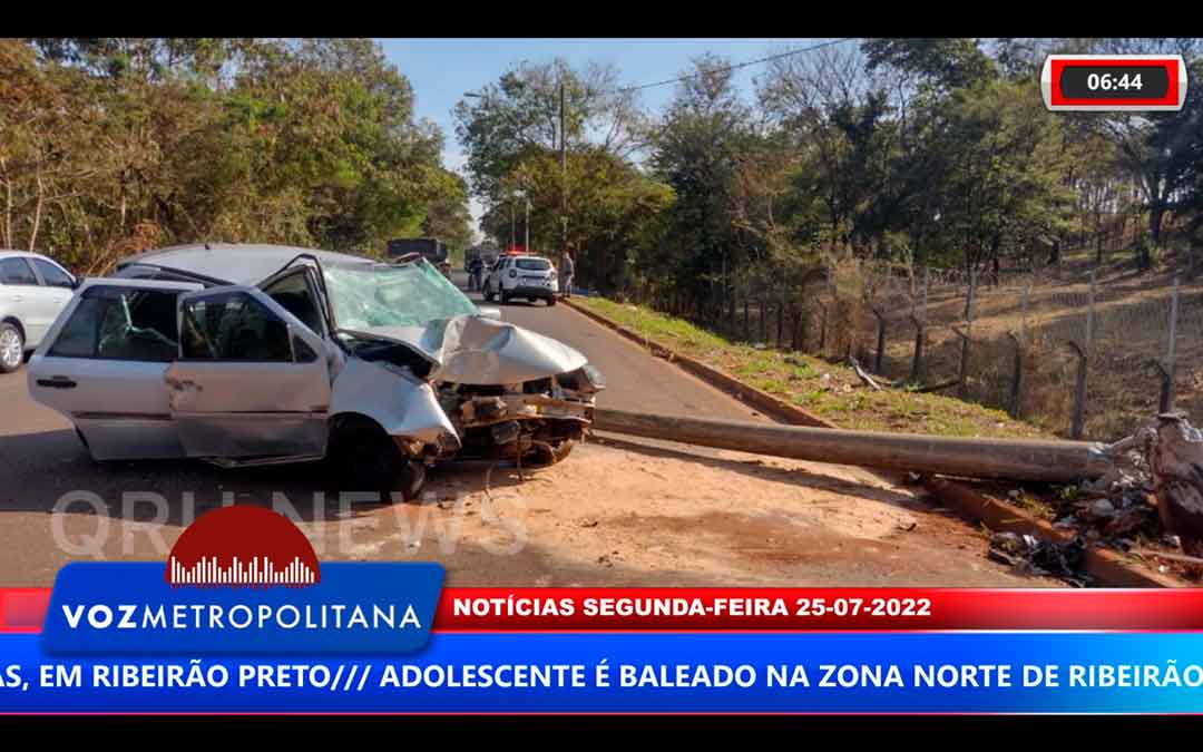 Motorista Perde Controle Do Carro E Bate Em Poste Na Avenida Costa E Silva E Ribeirão Preto