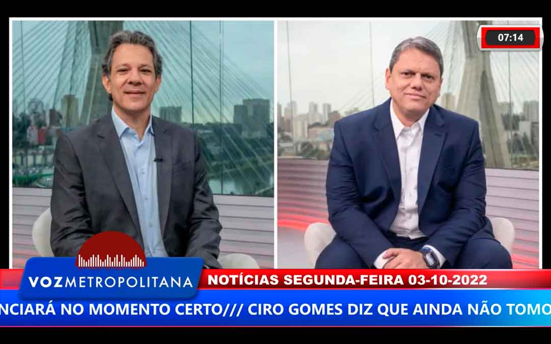 Tarcísio E Haddad Disputarão Segundo Turno Pelo Governo De São Paulo