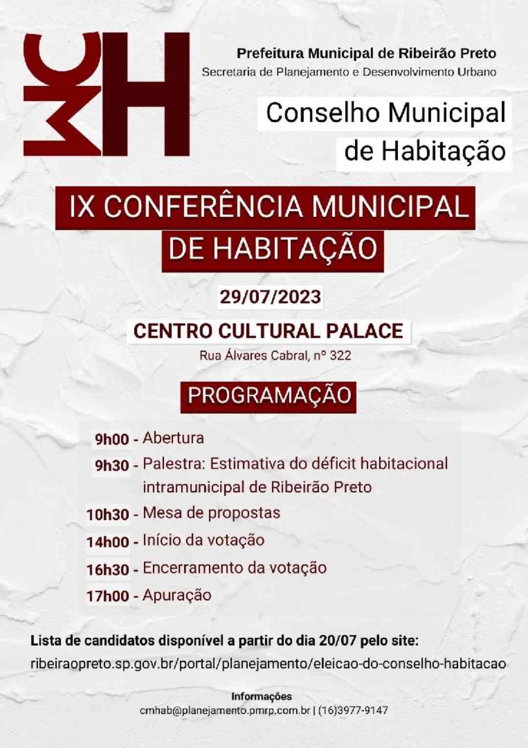 Prefeitura Realiza Ix Conferência Municipal De Habitação