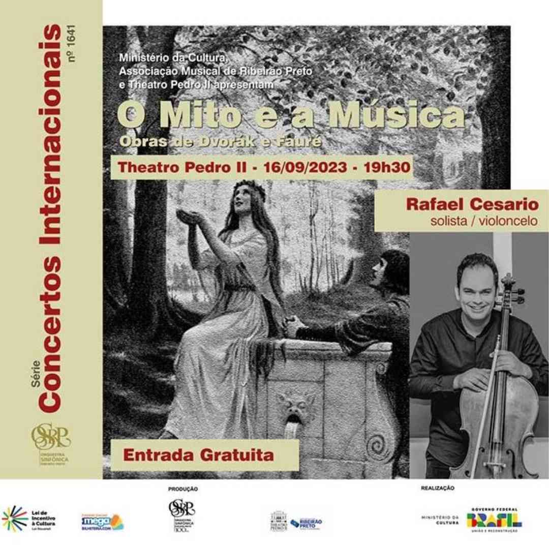Theatro Pedro II recebe Rafael Cesario e Orquestra Sinfônica de RP em ‘O Mito e a Música’