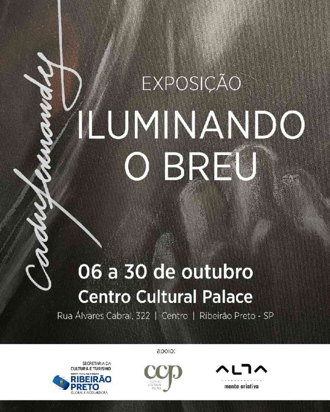 Exposição "Iluminando o Breu" apresenta obras de Cadu Fernandes