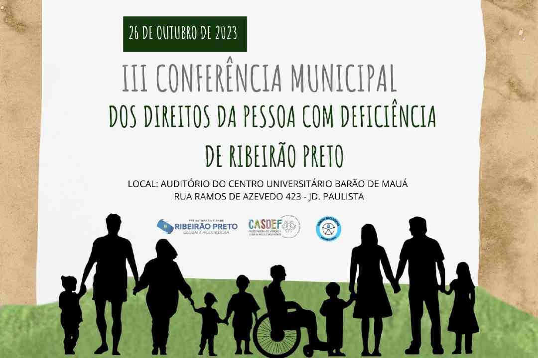 III Conferência Municipal dos Direitos da Pessoa com Deficiência acontece dia 26 de outubro