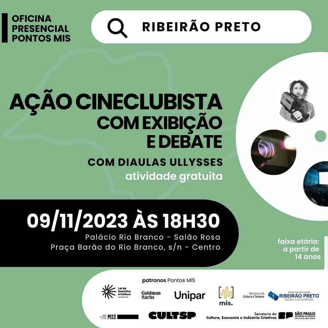 Ribeirão recebe Ação Cineclubista com Exibição e Debate
