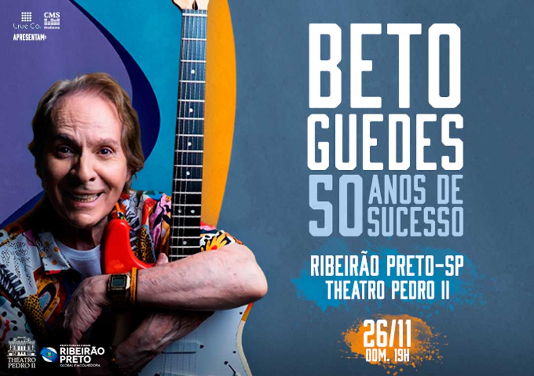 Theatro Pedro II apresenta Beto Guedes com o show 50 anos de Sucesso