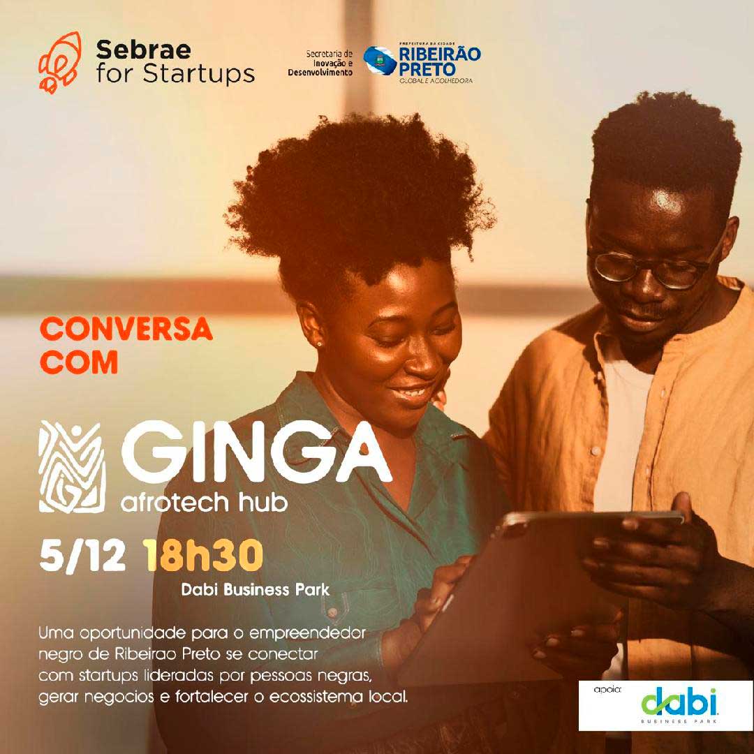 Secretaria de Inovação e Desenvolvimento e Sebrae promovem “Conversa com Ginga”