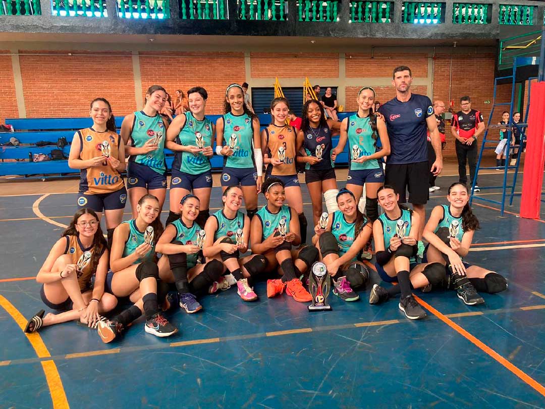 Vôlei sub19 feminino de Ribeirão Preto conquista mais uma medalha de ouro no estadual