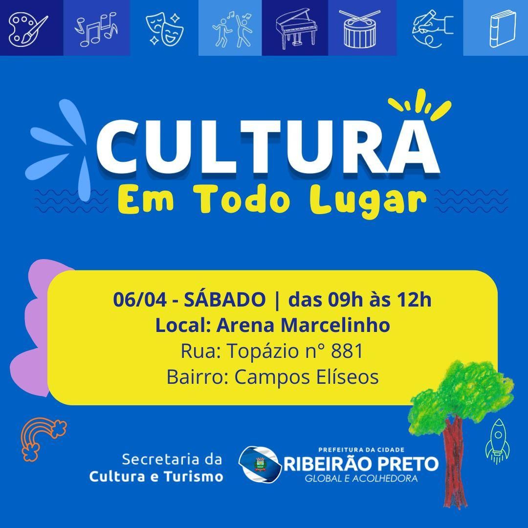 “Cultura em Todo Lugar” realiza atividades gratuitas neste sábado, dia 6, no bairro Campos Elíseos