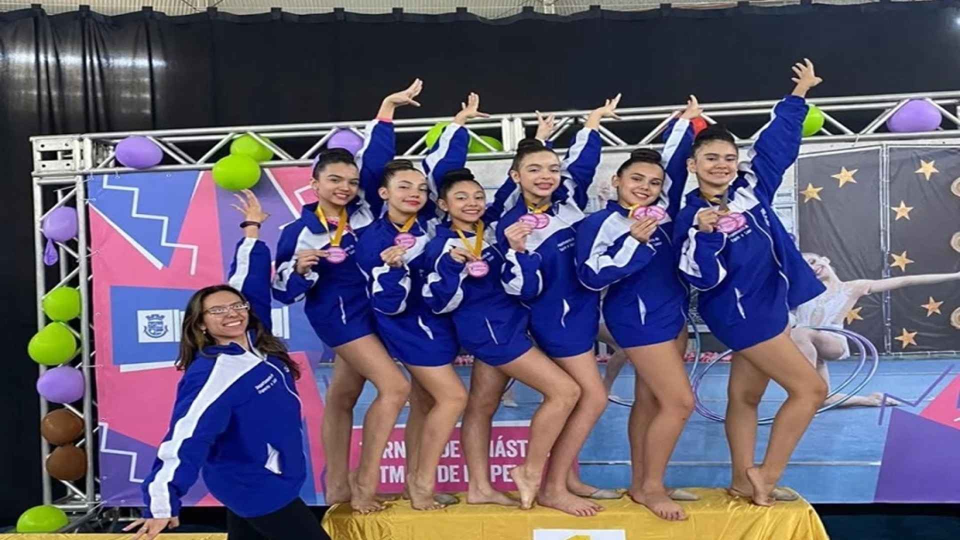 Equipe de Ginástica Rítmica de Santa Rosa de Viterbo-SP conquista ouro, prata e bronze em Itapevi