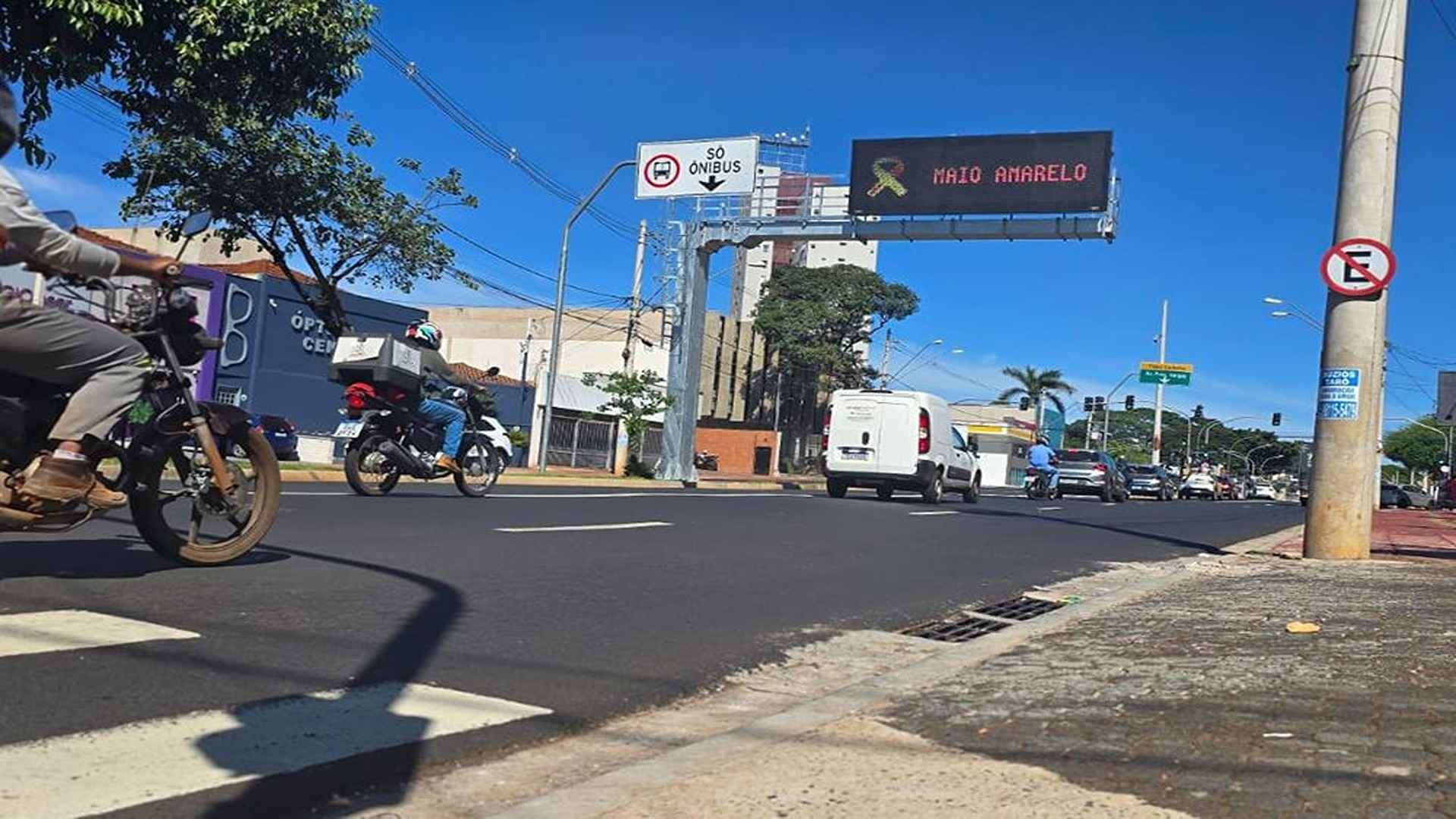 Maio Amarelo: painéis exibem mensagens para a conscientização no trânsito de Ribeirão Preto