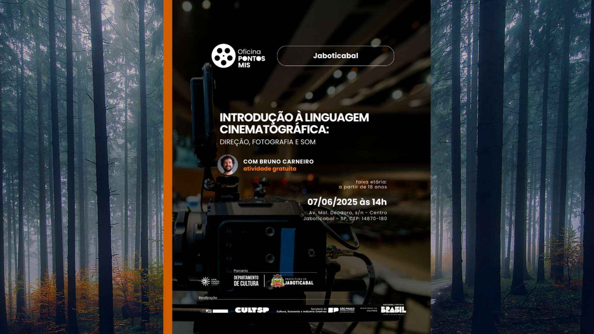Cine Theatro de Jaboticabal recebe oficina gratuita de cinema neste sábado