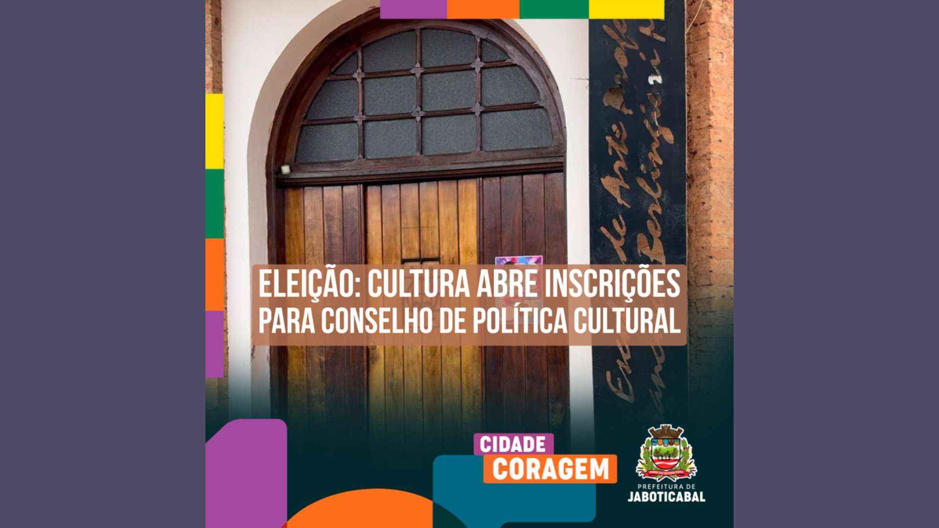 Cultura abre inscrições para Conselho de Política Cultural em Jaboticabal