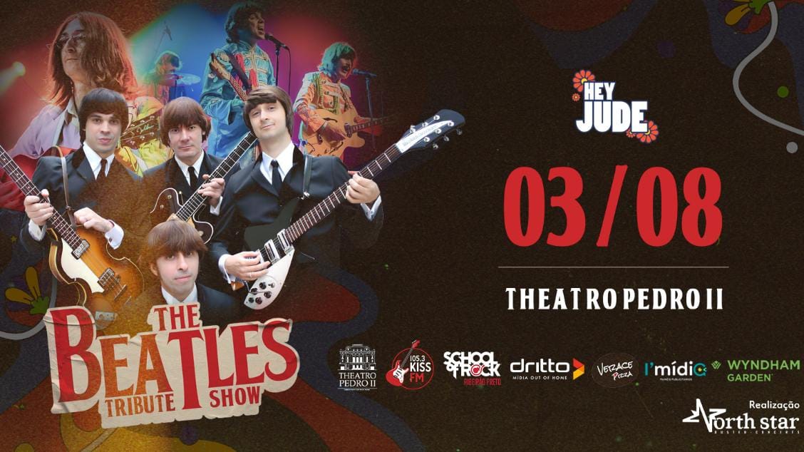 Tributo aos Beatles com a banda Hey Jude será apresentado no Theatro Pedro II em agosto