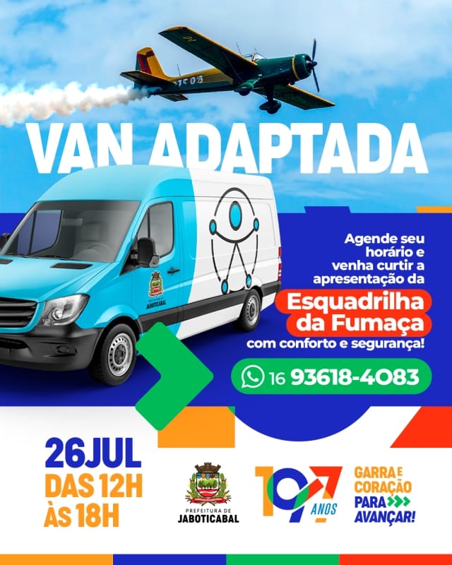 Jaboticabal oferece transporte acessível para show da Esquadrilha da Fumaça no Aeroporto Municipal