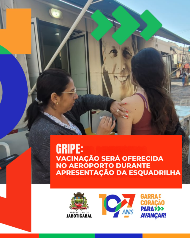 Vacinação contra gripe será oferecida durante evento aéreo no Aeroporto Municipal de Jaboticabal