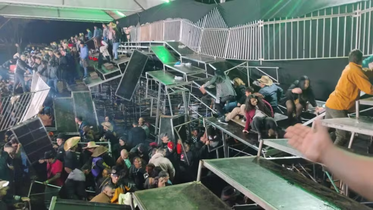 Arquibancada desaba em rodeio na Expo Eldorado e deixa 60 feridos, incluindo casos graves