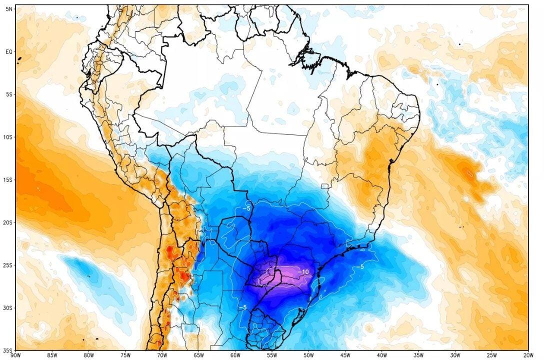Frente fria deve trazer queda nas temperaturas e aumento da nebulosidade no interior paulista neste domingo