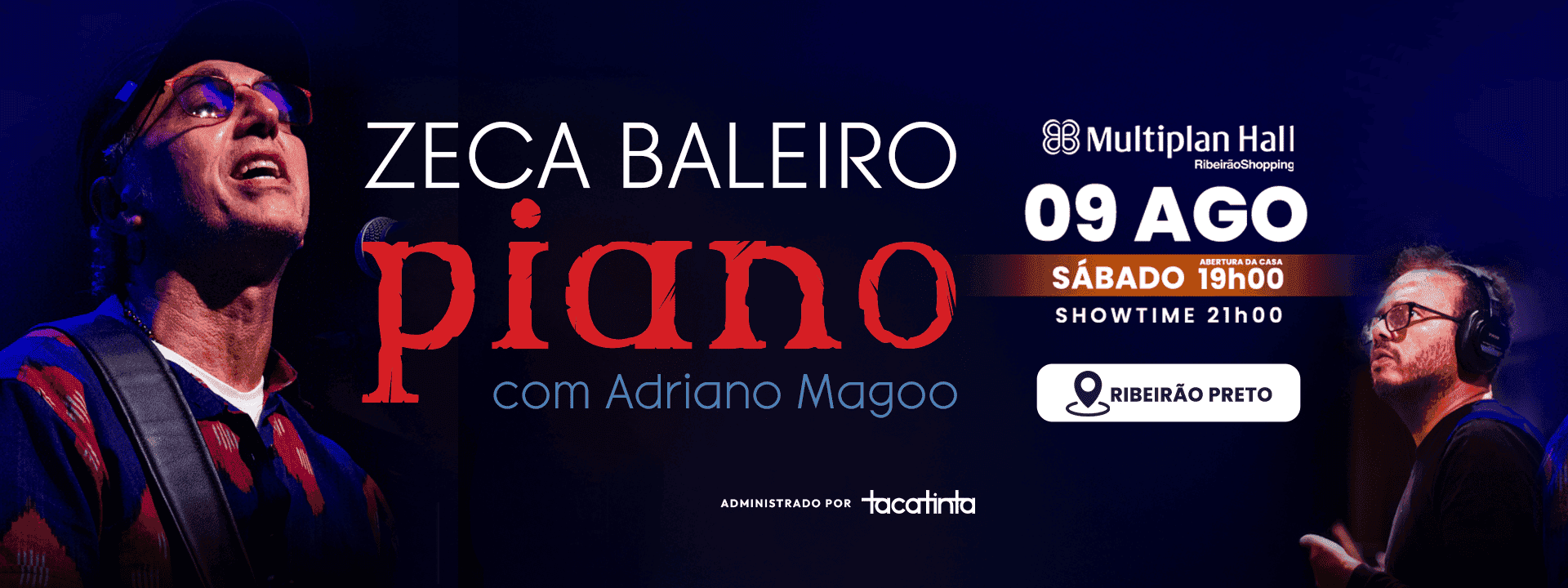Zeca Baleiro traz show intimista ao Multiplan Hall neste sábado em Ribeirão Preto