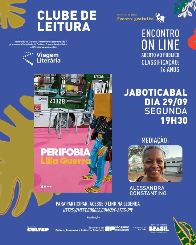 Clube de Leitura online discute 'Perifobia' e prepara encontro com autora em Jaboticabal