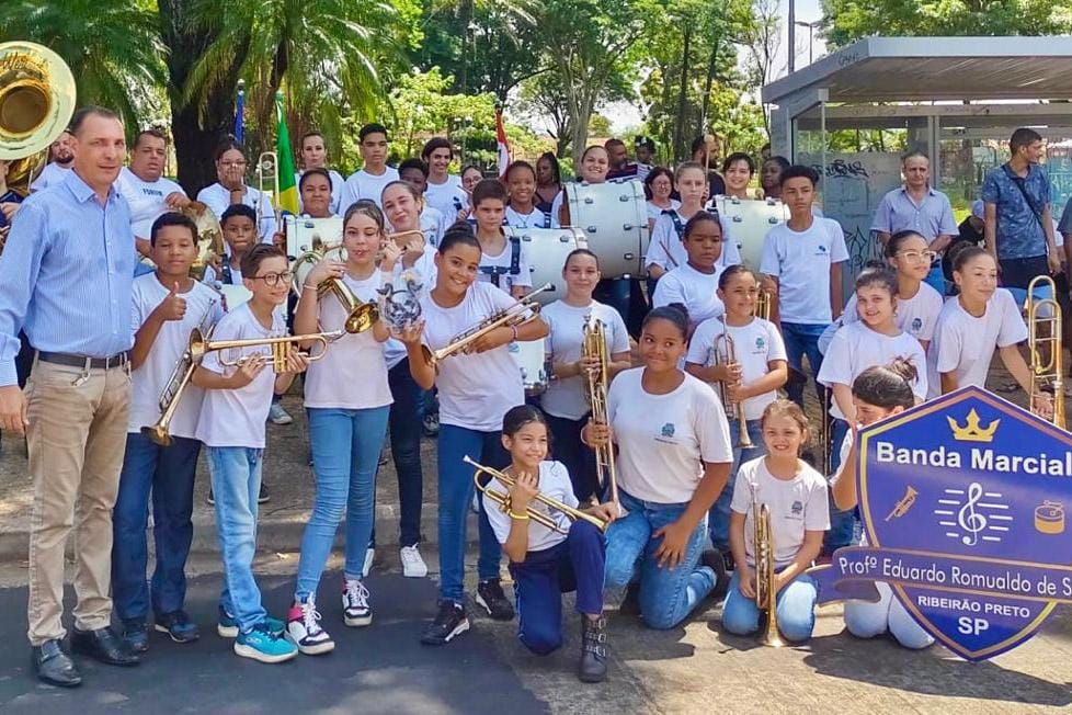 Banda marcial escolar de Ribeirão Preto prepara repertório inédito para Desfile de 7 de Setembro
