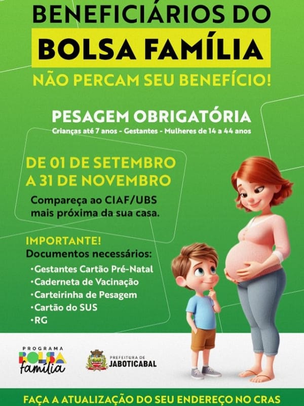 Começou a 2ª pesagem do Bolsa Família; beneficiários têm até novembro para realizar avaliação