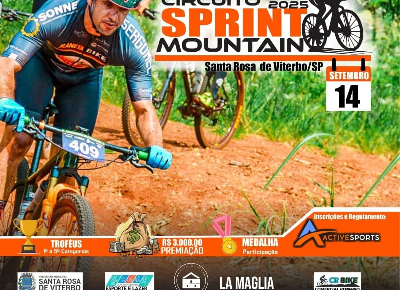 Santa Rosa de Viterbo sedia etapa do Circuito Sprint Mountain no aniversário da cidade