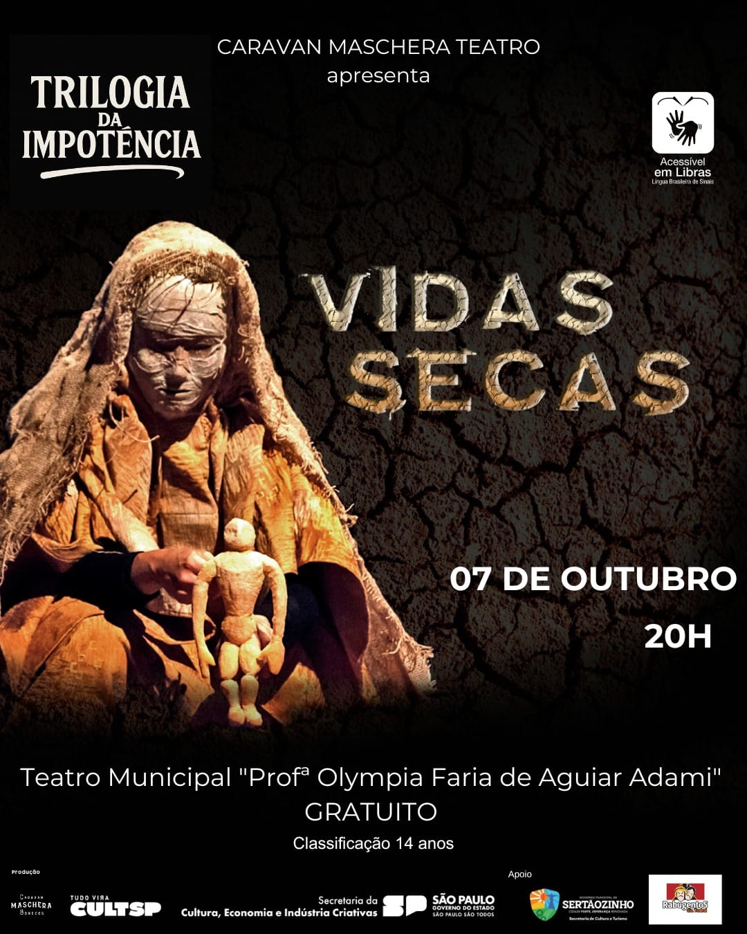 Caravana de teatro de bonecos traz três peças gratuitas a Sertãozinho na primeira semana de outubro