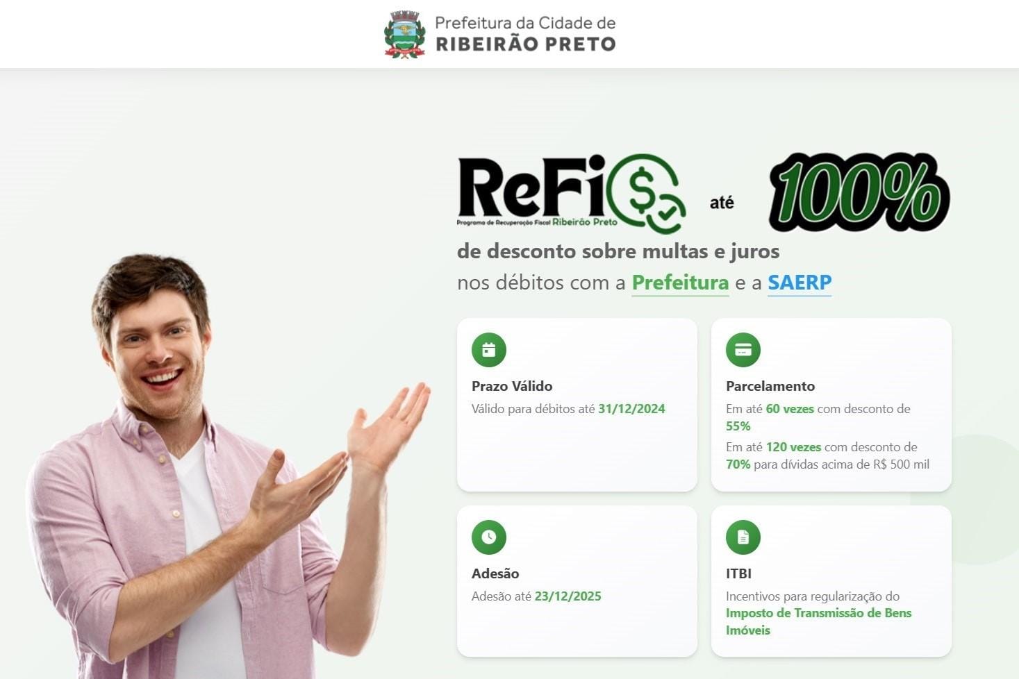 Refis Ribeirão 2025 registra mais de 4,5 mil adesões nos primeiros 45 dias; campanha vai até 23 de dezembro