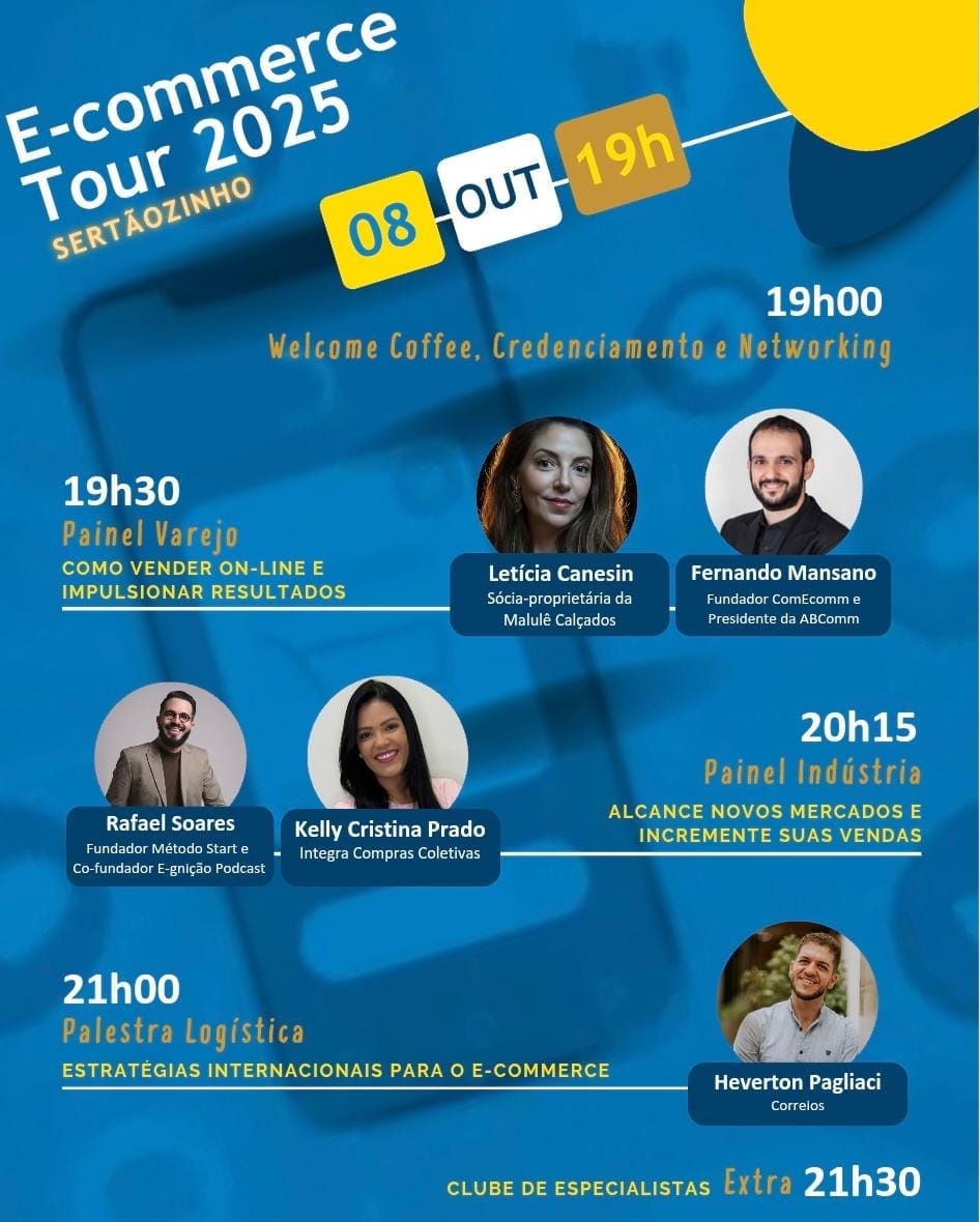 Sertãozinho recebe E-commerce Tour 2025 com capacitações gratuitas para empreendedores