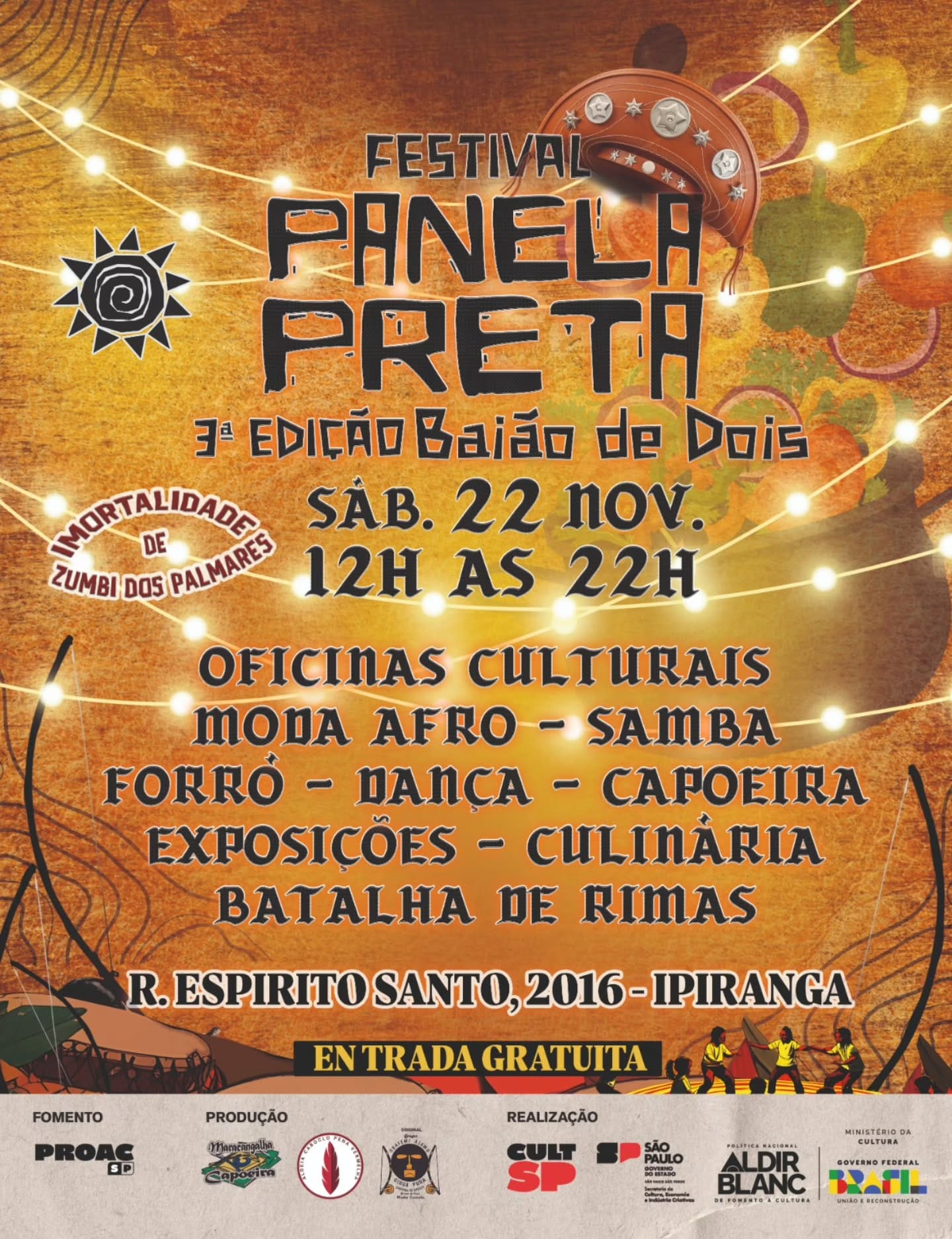 Festival Panela Preta anuncia programação com oficinas, música e baião de dois em Ribeirão Preto