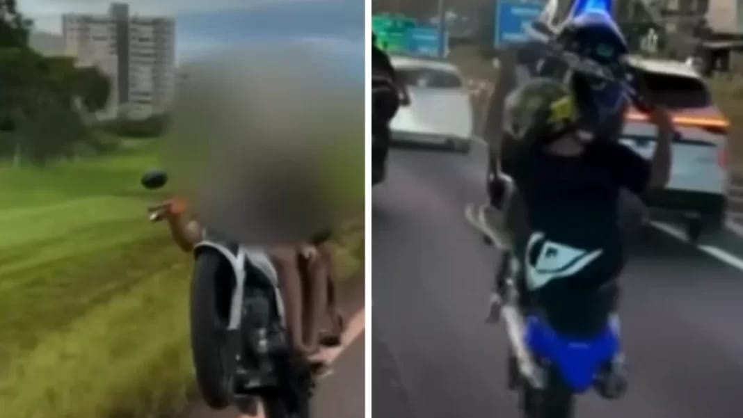 Vídeos de manobras perigosas em motos viralizam na zona Sul de Ribeirão Preto