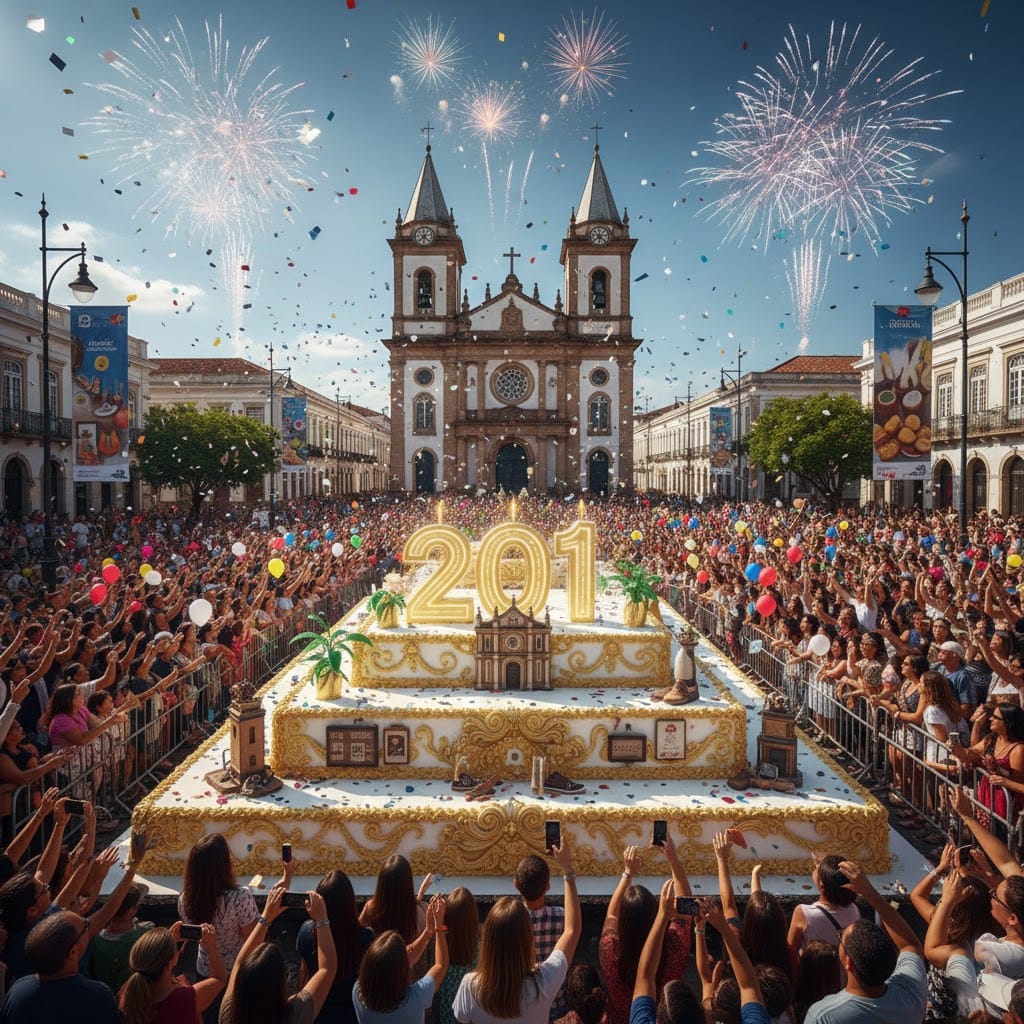 Franca celebra 201 anos com bolo gigante e atrações no Parque Fernando Costa