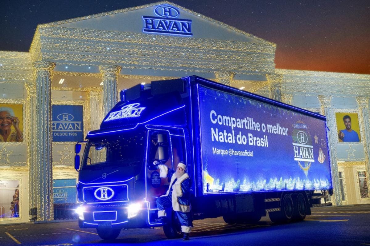 Havan anuncia carreatas natalinas em Franca e Sertãozinho com caminhões iluminados e Papai Noel