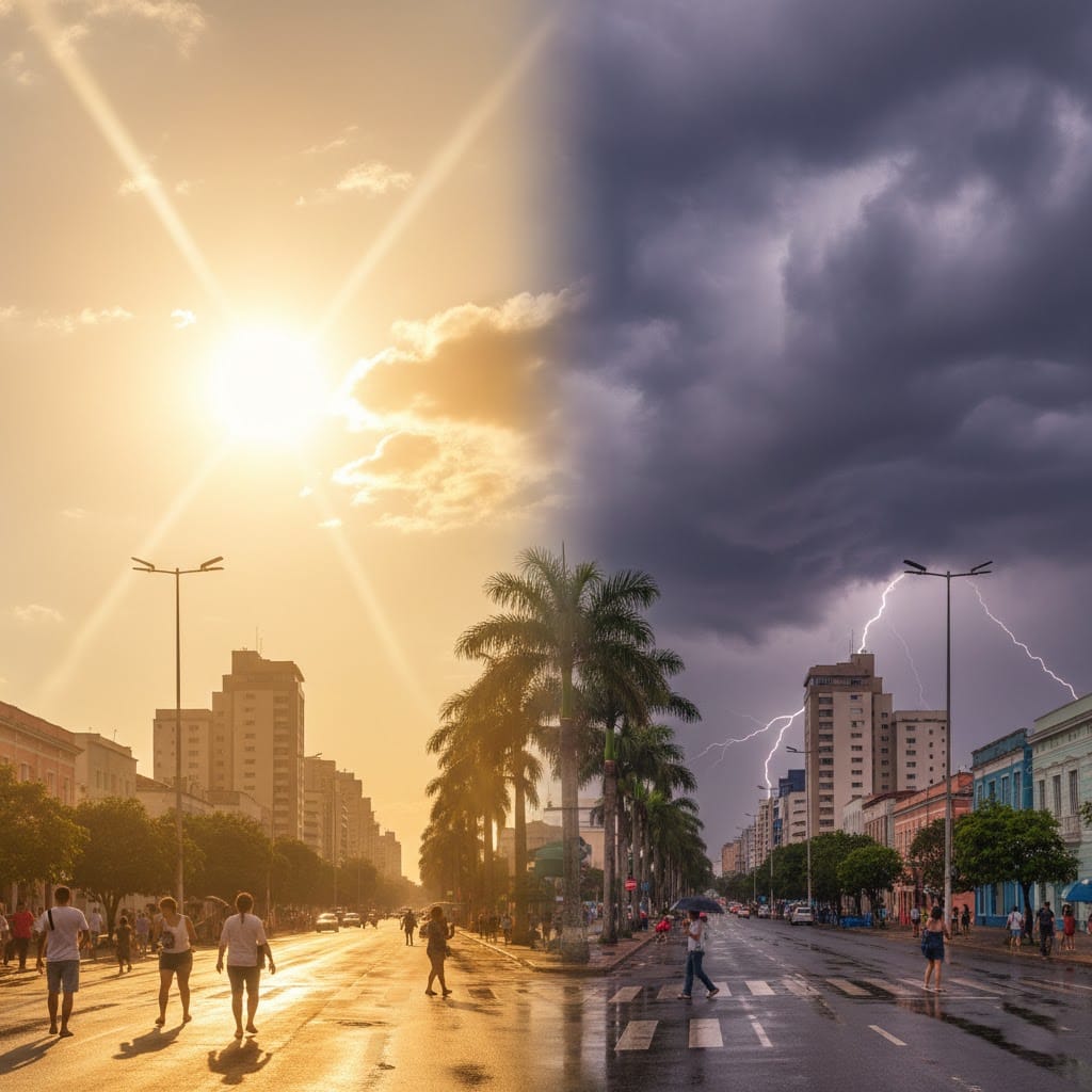 Fim de semana terá calor intenso e risco de pancadas em Ribeirão Preto