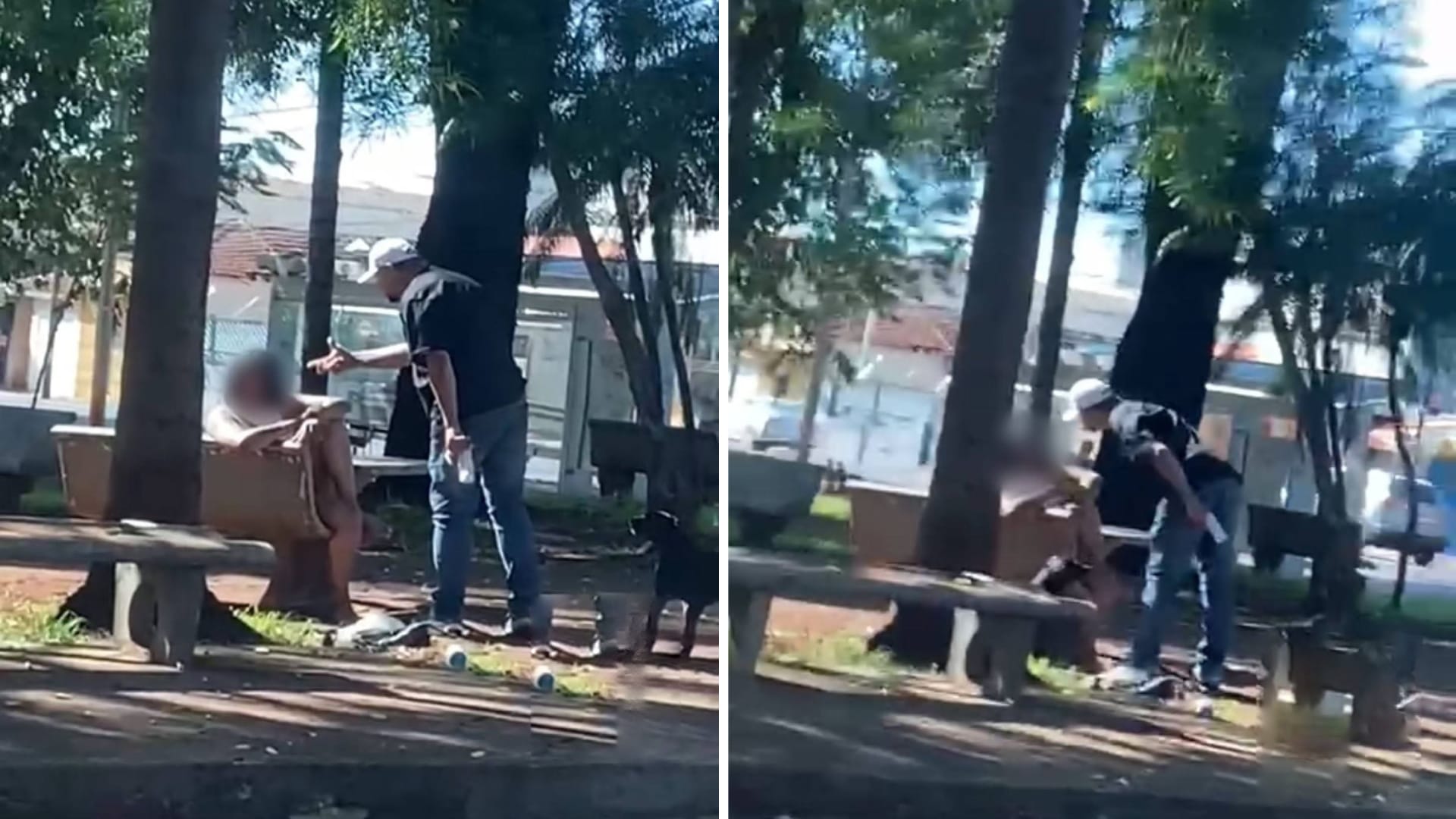 Homem é detido em flagrante por agressão a mulher na Praça Pedro Biagi, em Ribeirão Preto