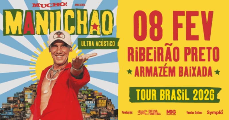 Manu Chao confirma show em Ribeirão Preto em fevereiro de 2026